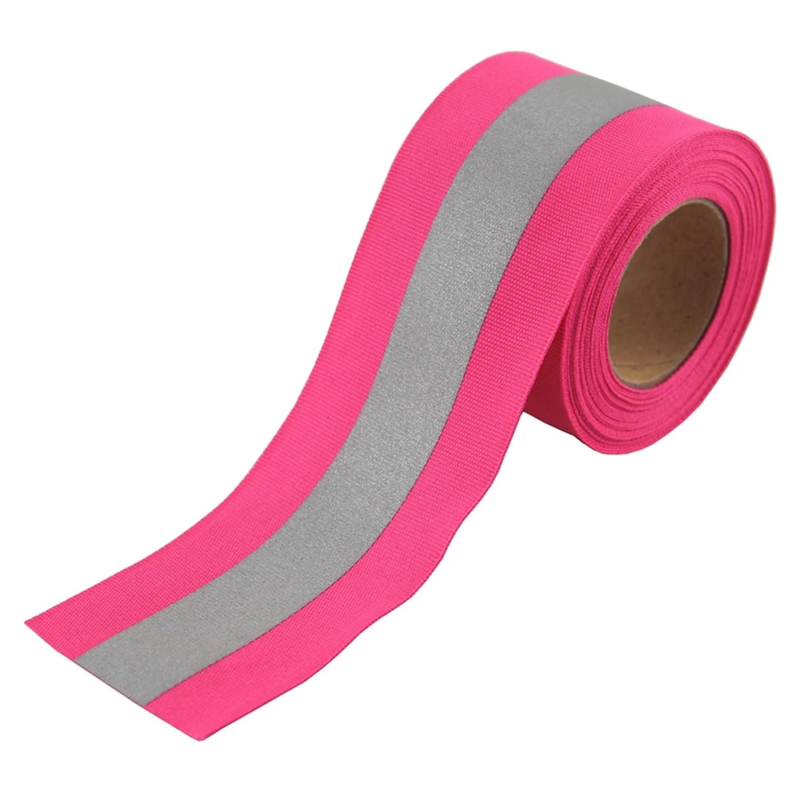 AMZBNEIDI High Visibility Reflective Fabric Tape, Reflective Sew On Fabric Webbing Tape 5cm x 2m Multicolor(Red-2m)