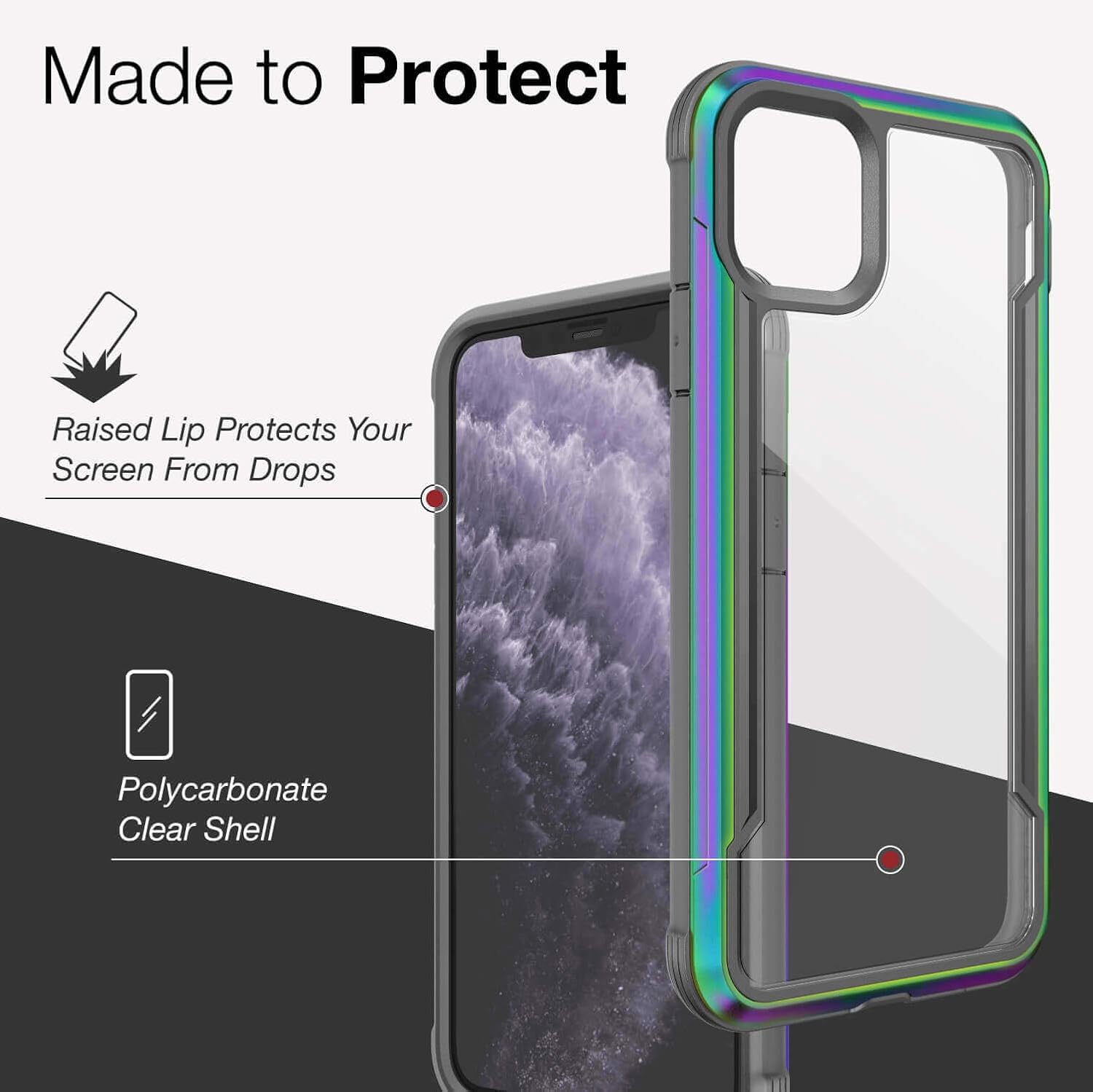 Gеt Sресіаl Prісе Raptic Shield for iPhone 11 Pro Max Case, Shockproof Protective Clear Case, Military 10ft Drop Tested, Durable Aluminum Frame, Anti-Yellowing Technology Case for iPhone 11 Pro Max, Iridescent 70% оƒƒ Evеrуthіng Raptic Shield for iPhone 11 Pro Max Case, Shockproof Protective Clear Case, Military 10ft Drop Tested, Durable Aluminum Frame, Anti-Yellowing Technology Case for iPhone 11 Pro Max, Iridescent