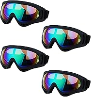 Vista 12 de Gafas de esquí, paquete de 4 – Gafas de snowboard para motocicleta, gafas tácticas de combate militar