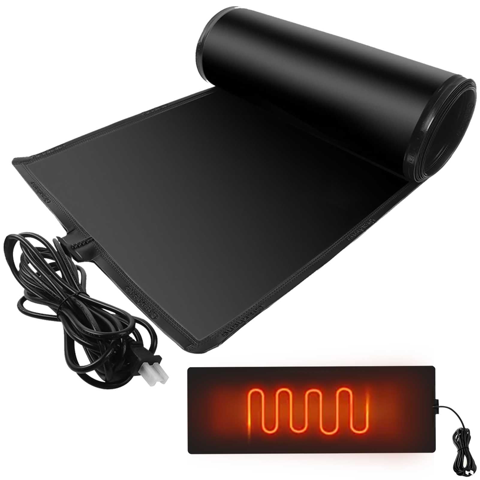 Tapis Chauffants pour Faire Fondre la Neige et la Glace, Tapis Chauffants pour Prévenir la Formation de Digues de Glace, Tapis Extérieur Chauffants pour Faire Fondre la Neige sur les Allées,1.5mx54cm