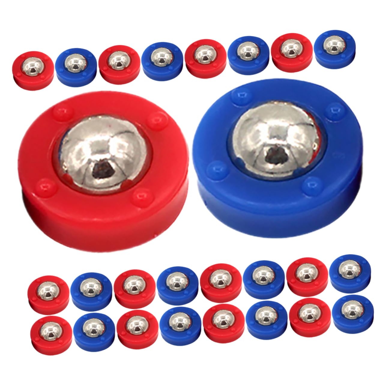 HANABASS 64 Piezas Accesorios para Mesa de Shuffleboard Mini Rodillos y Discos de Deslizamiento y Resistente para Mejorar Habilidades Familiares y Clubes de Entretenimiento