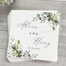Personalized Wedding Cocktail Napkins, Custom Bridal Shower Napkins, Weddings Decorations, Dinner Paper, Custom Printed Cocktail Napkin, Couple Name Napkins,Engagement Party Decorations