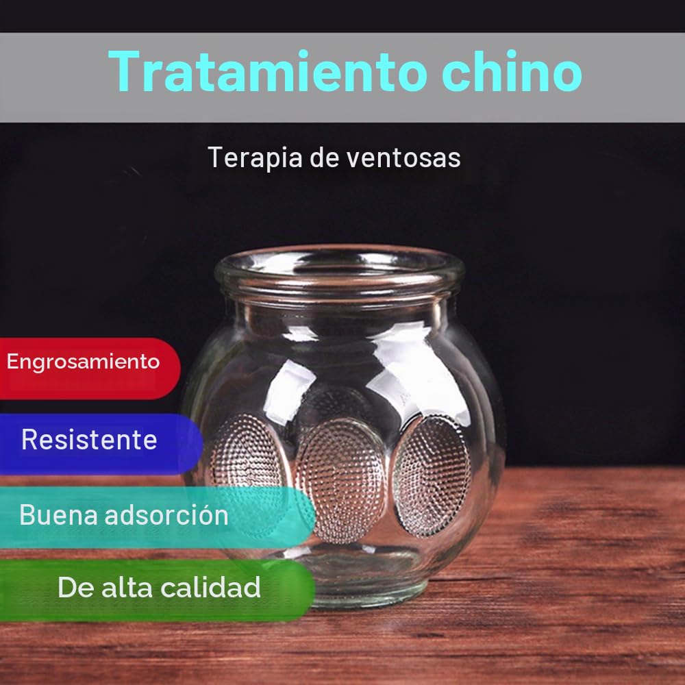 Juego de 14 ventosas de cristal para terapia de ventosas,Juego de terapia de ventosas de vidrio grueso para profesionales,Herramientas tradicionales chinas de ventosas