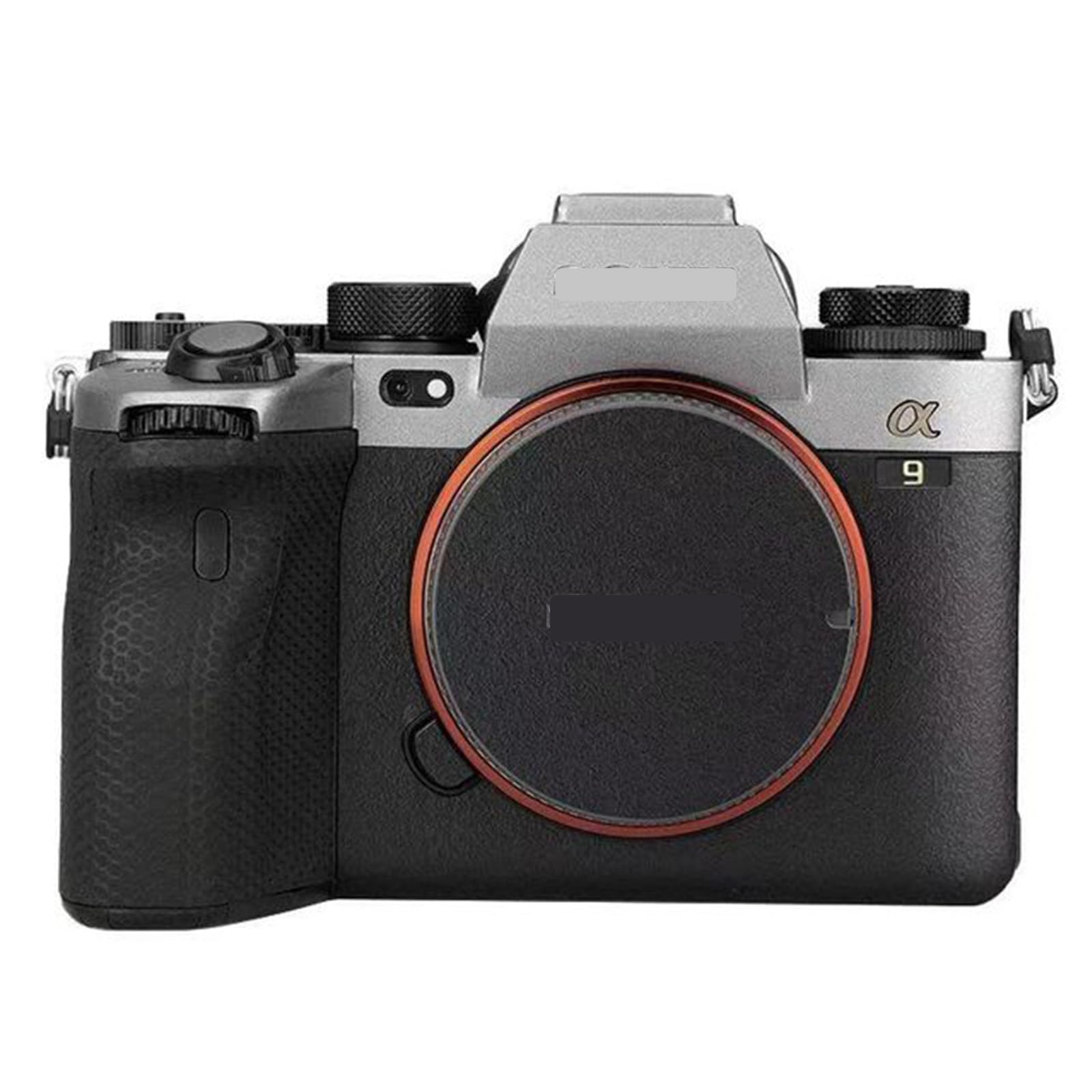Aufkleber für Sony A9, Vinylfolie, kratzfeste Folie, spiegellose Kameragehäuse, Schutzaufkleber, Schutzfolie, Beschichtung A 9 (Silber + Mattschwarz)