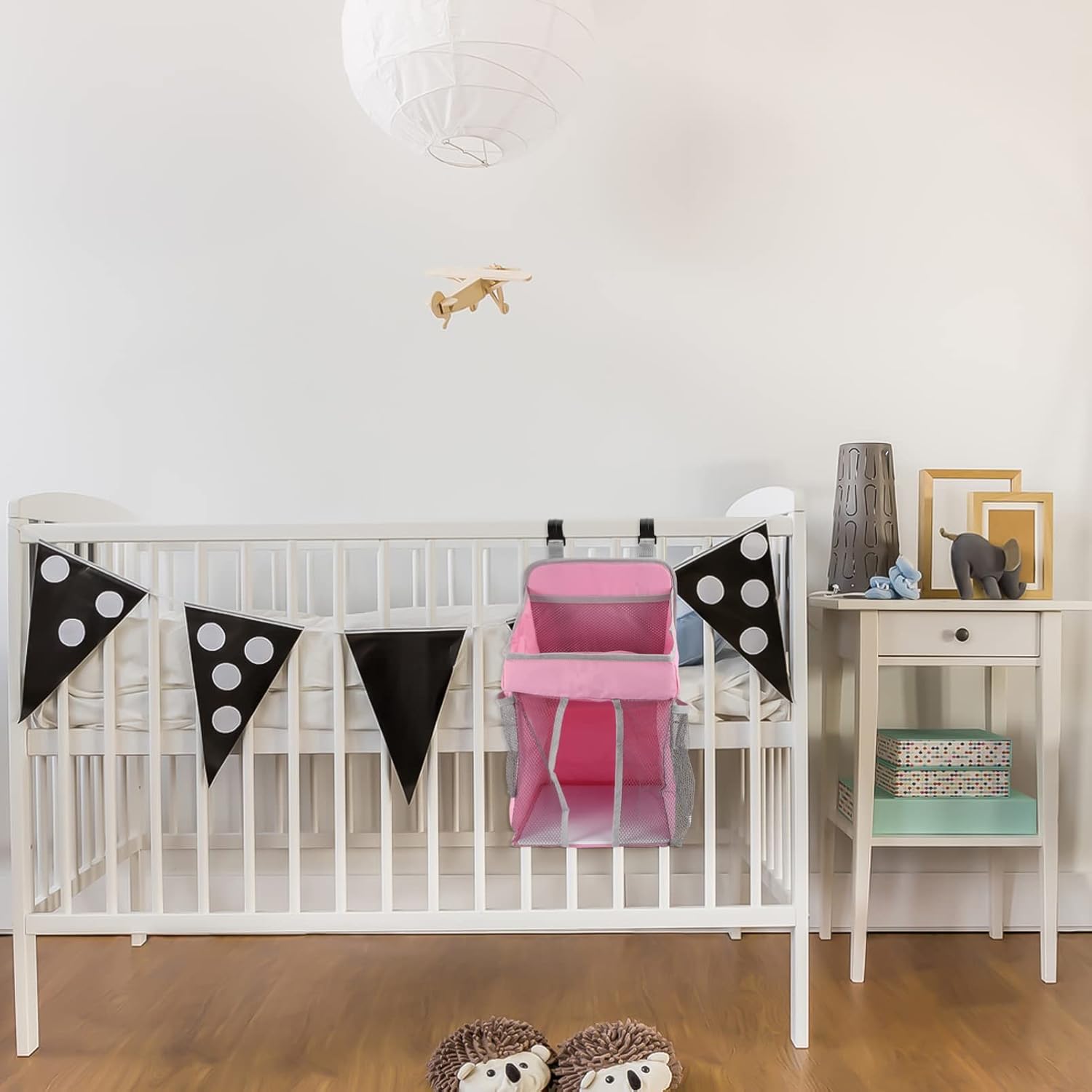 Toy Hanging Storage Bag Baby Bed Storage Organizer Diaper Clothes Hanging Suitable for Crib