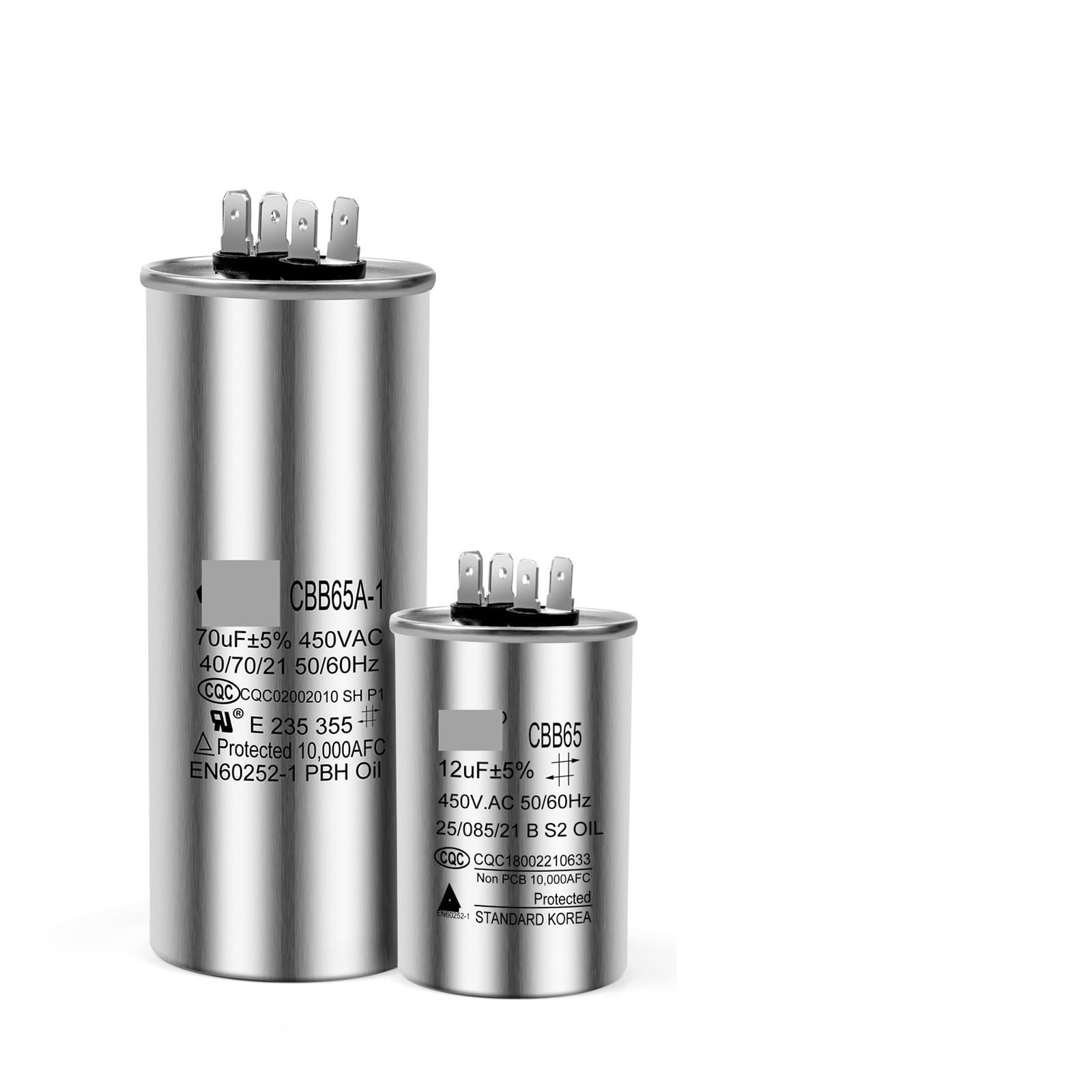 1 pz CBB65 condensatore del condizionatore d'aria motore condensatore di avviamento 450 V AC 5UF 6UF 15uF 20uF 25uF 30uF 35uF 40uF 45uF frigorifero(450V40UF)