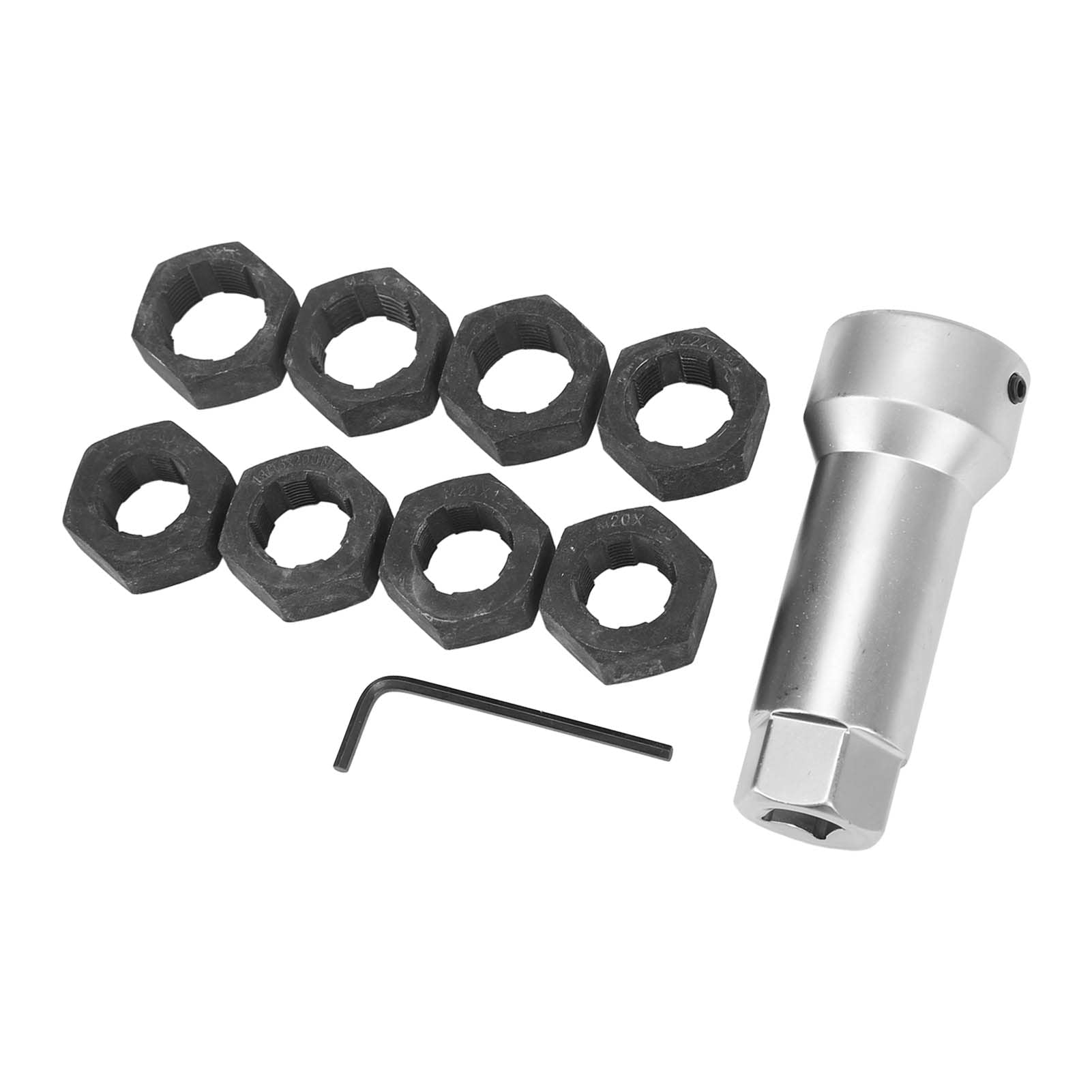 Yosoo Health Gear 10 szt. Zestaw do Gwintowania Wrzeciona Osi, Zestaw Narzędzi do Gwintowania Stali Stopowej Naprawy i Renowacji Gwintów M20 M22 M24 dla Większości Pojazdów