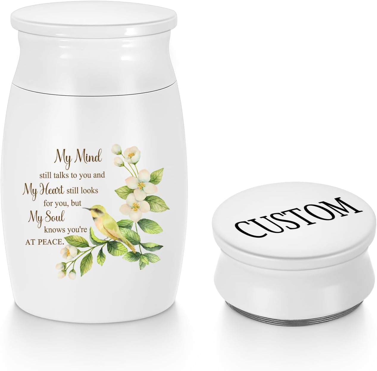 Custom Small Urns for Human Ashes 3 Inches Mini Urns Aluminium Memorial Small Keepsake Urn Butterfly Cremation Funeral Urn Ashes Holder
