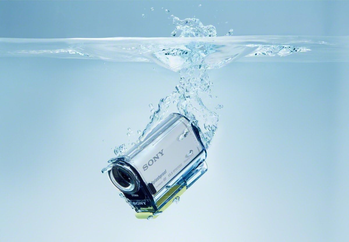 Sony HDRAS100V/W Camera with Splashproof and SteadyShot markings