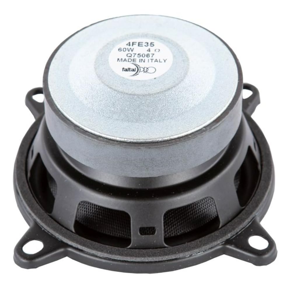 ZESTAW DO FAITAL PRO 4FE35 4 ohm, 1 głośnik niskotonowy o wymiarach 10 cm 100 mm 4" średnicy, 30 W rms i 60 W maks., czułość 91 db, do samochodów, 1 sztuka