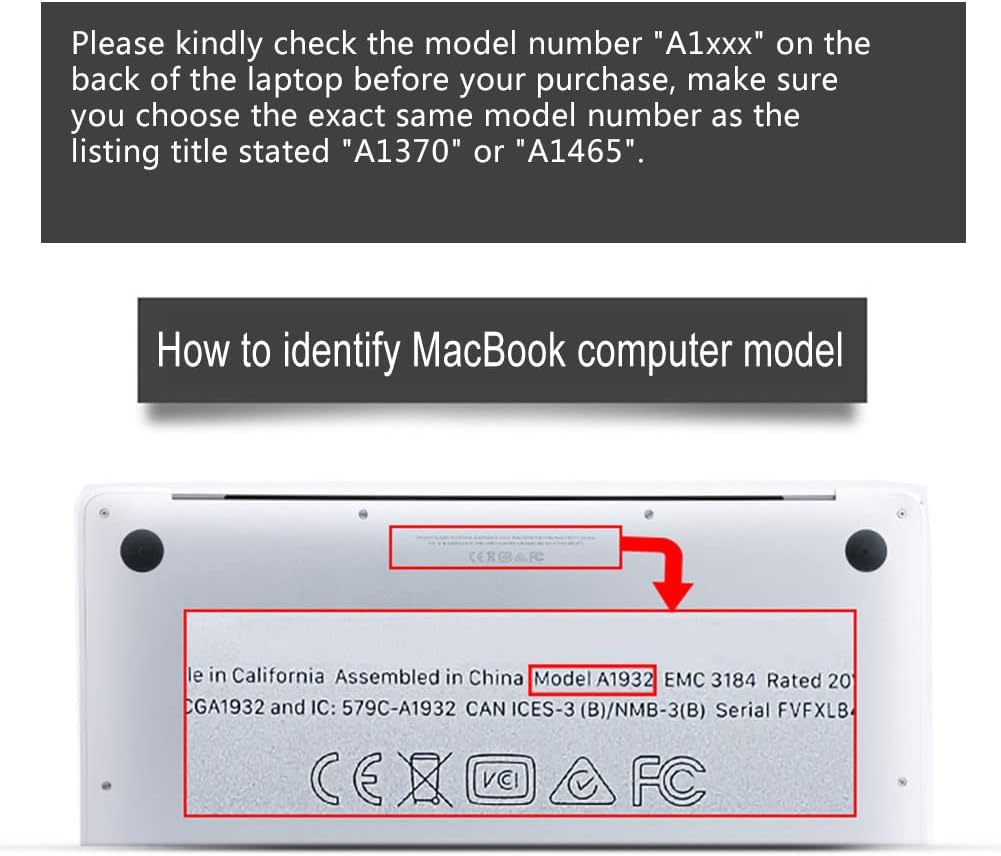 Custom Personalized Name Case for MacBook Air 11 inch, Plastic Hard Shell Case Gift