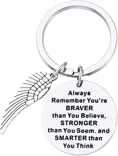 SANNYRA Inspirational Gifts Keychain Stainless Steel Pendant Keychain Key Ring Gift for Women