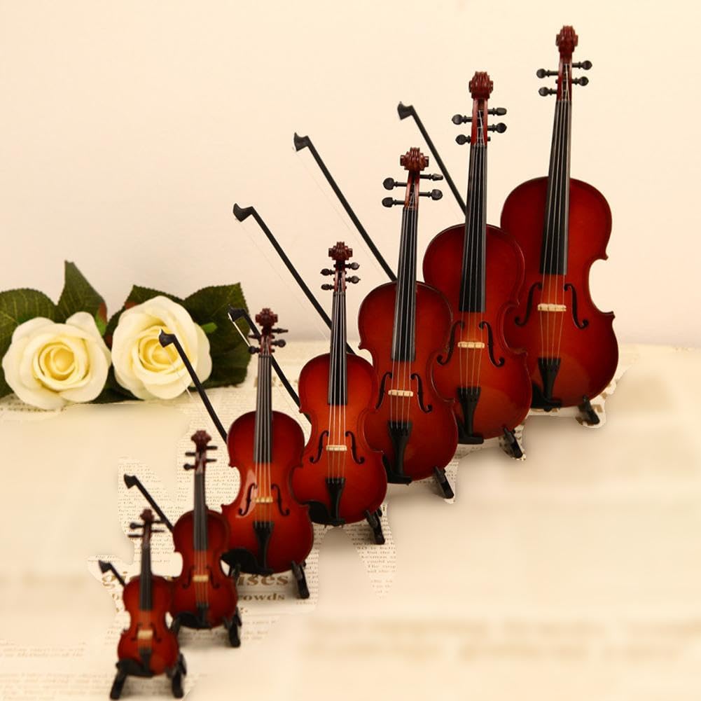 木製ミニチュアバイオリン　ウオールナット製 Amazon.co.jp: Cosiki タイニーバイオリン、小型バイオリン