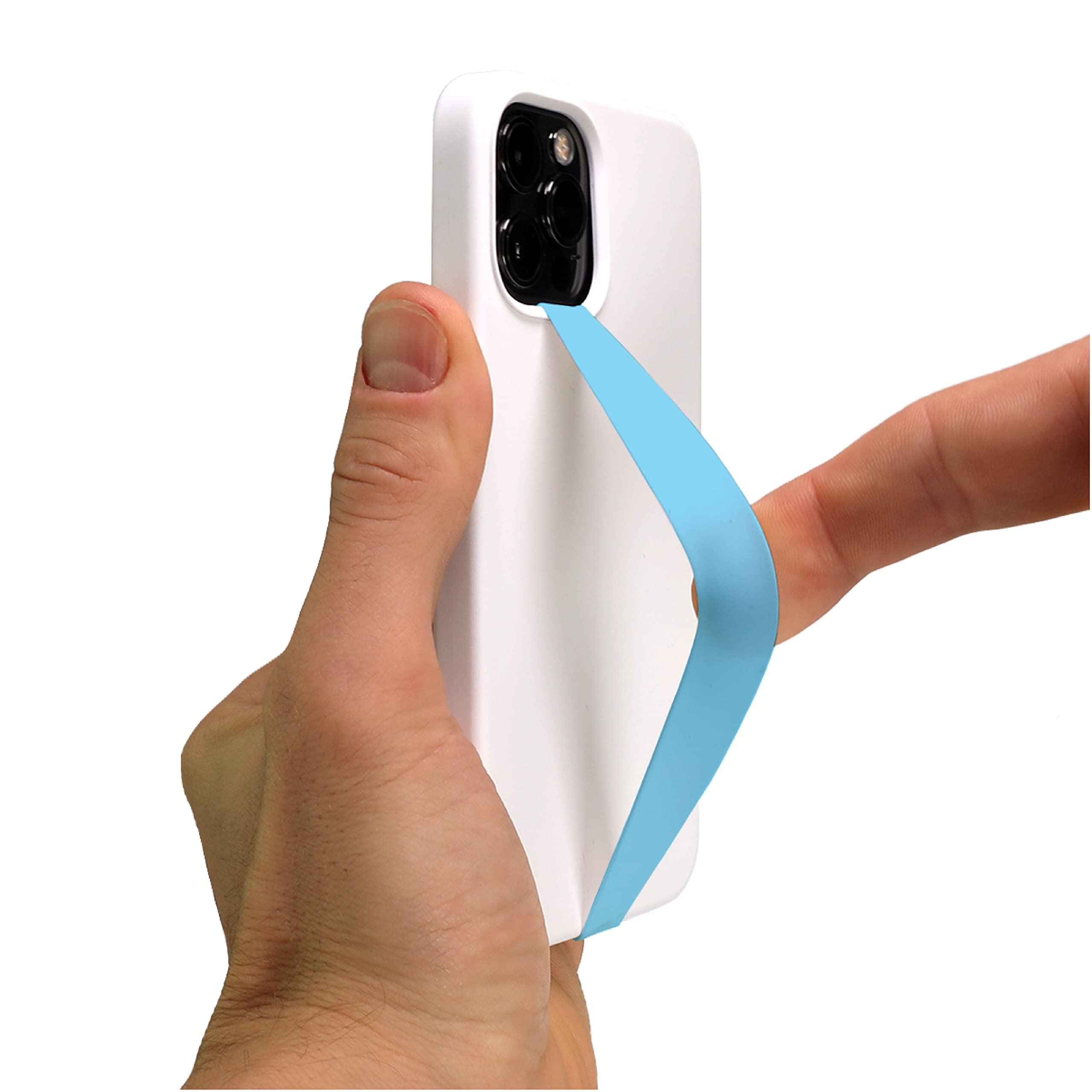 Phone Loops: Silicone Elastic Phone Grip Strap, Phone Holder for Hand, Small, Light and Discreet Slim Phone Strap Grip, Secure Phone Hand Holder