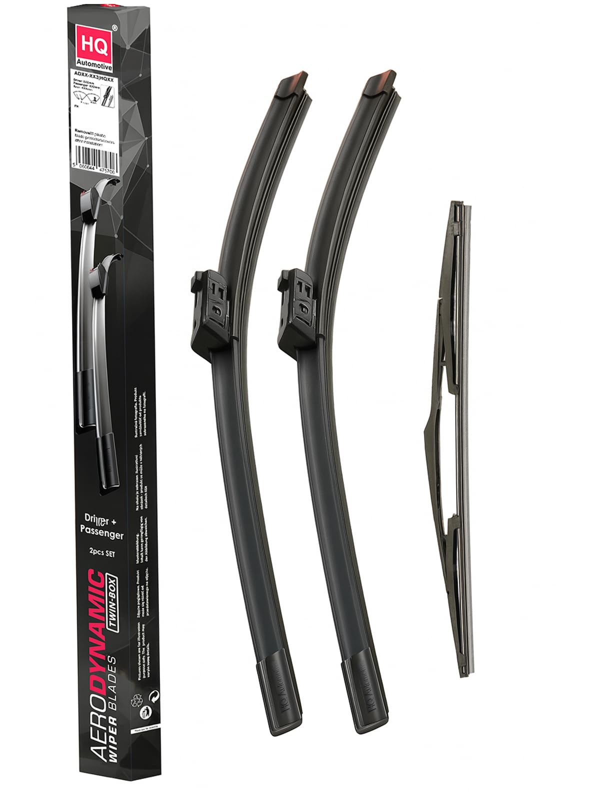HQ Automotive Wiper Blades for Audi A4 Avant & Allroad (2016 and later) Front Rear Kit, (UK version - RHD)