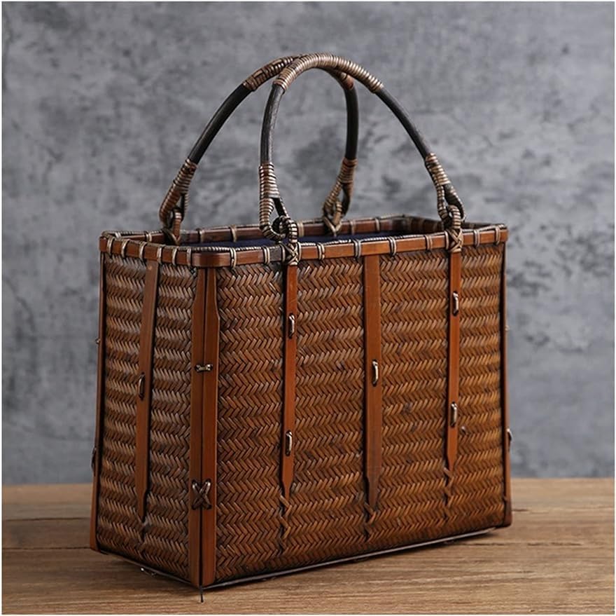 AFRICAN SQUARE/アフリカンスクエア アクリルサイザルバッグ M（かご