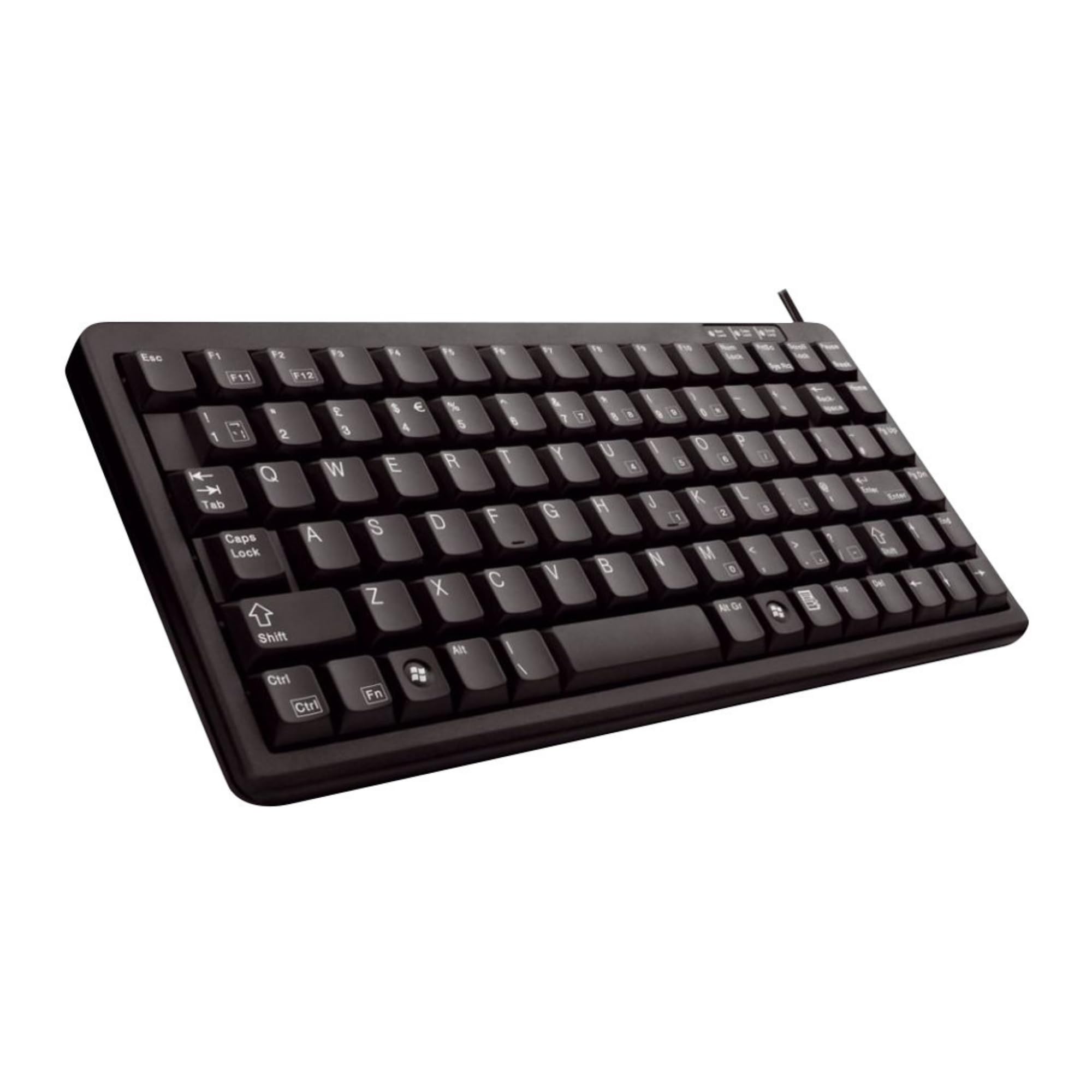 CHERRY Compact-Keyboard G84-4100, American layout, QWERTY keyboard, wired keyboard, compact design, ML mechanism, black