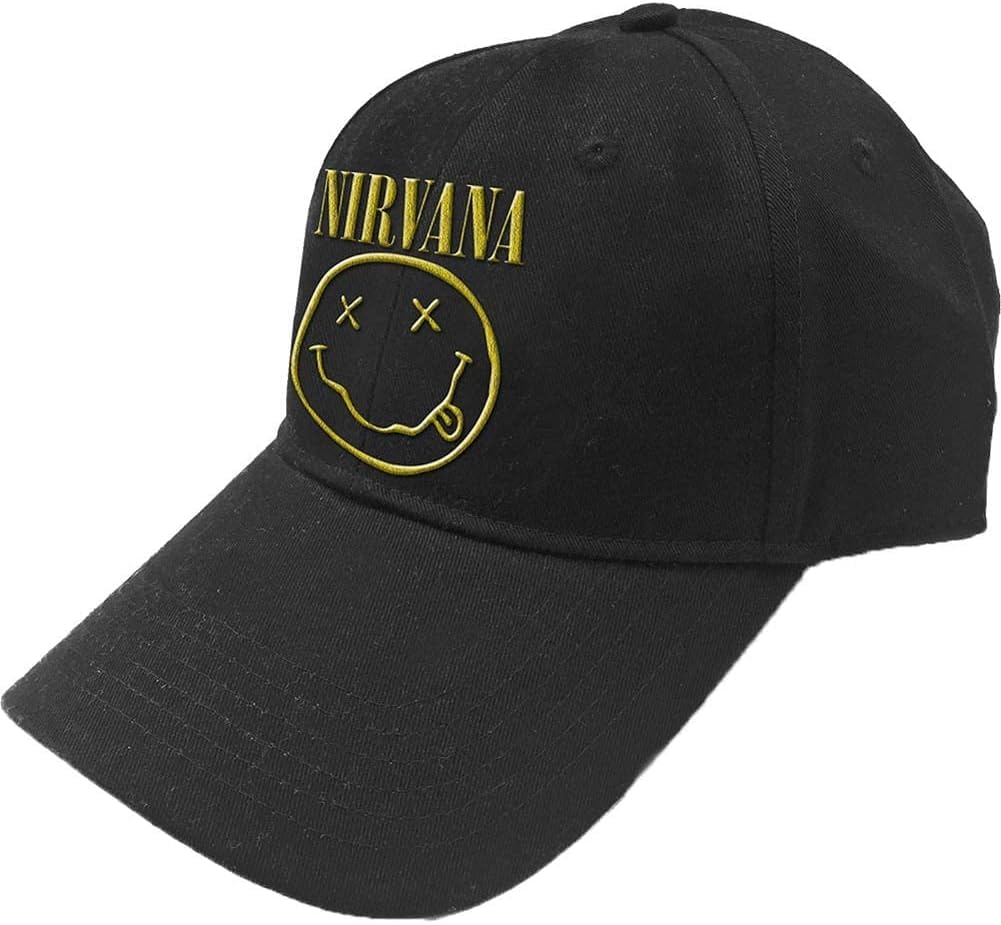 Merch2rockNirvana Smile Logo Baseball Hat Black | Officially Licensed Merchandise