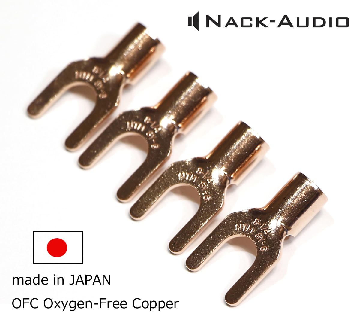 Amazon.co.jp: OFC 純銅 Yラグ端子 ポスト径6mm スピーカー端子 高純度
