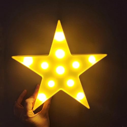 Miniatura 2 de Letrero de neón con forma de estrella para el hogar, oficina, dormitorio, decoración de mesa de pared, lámpara de mesa decorativa de noche de neón