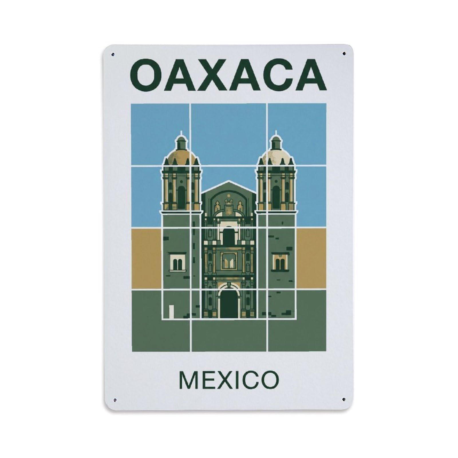 Xanthor Style Travel Vintage Mexico Oaxaca Metal Tin Sign