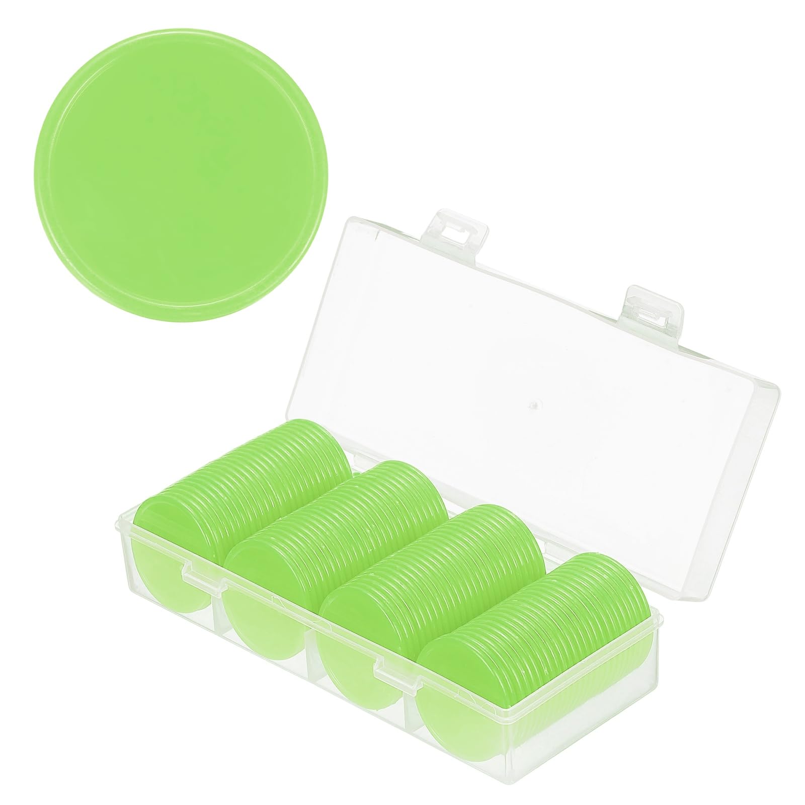 sourcing map 100Pcs Plastic Poker Chips, 37mm, Fruit Green