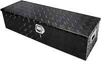 confote 39 Inch Heavy Duty Aluminum Diamond Tread Truck Toolbox Waterproof Lockable for Pickup Bed RV Trailer - 39x13x10 Black