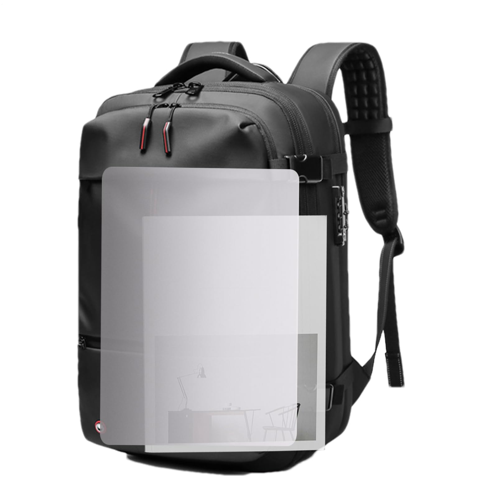 Solución para falta de espacio: mochila de viaje expandible con capa impermeable 8