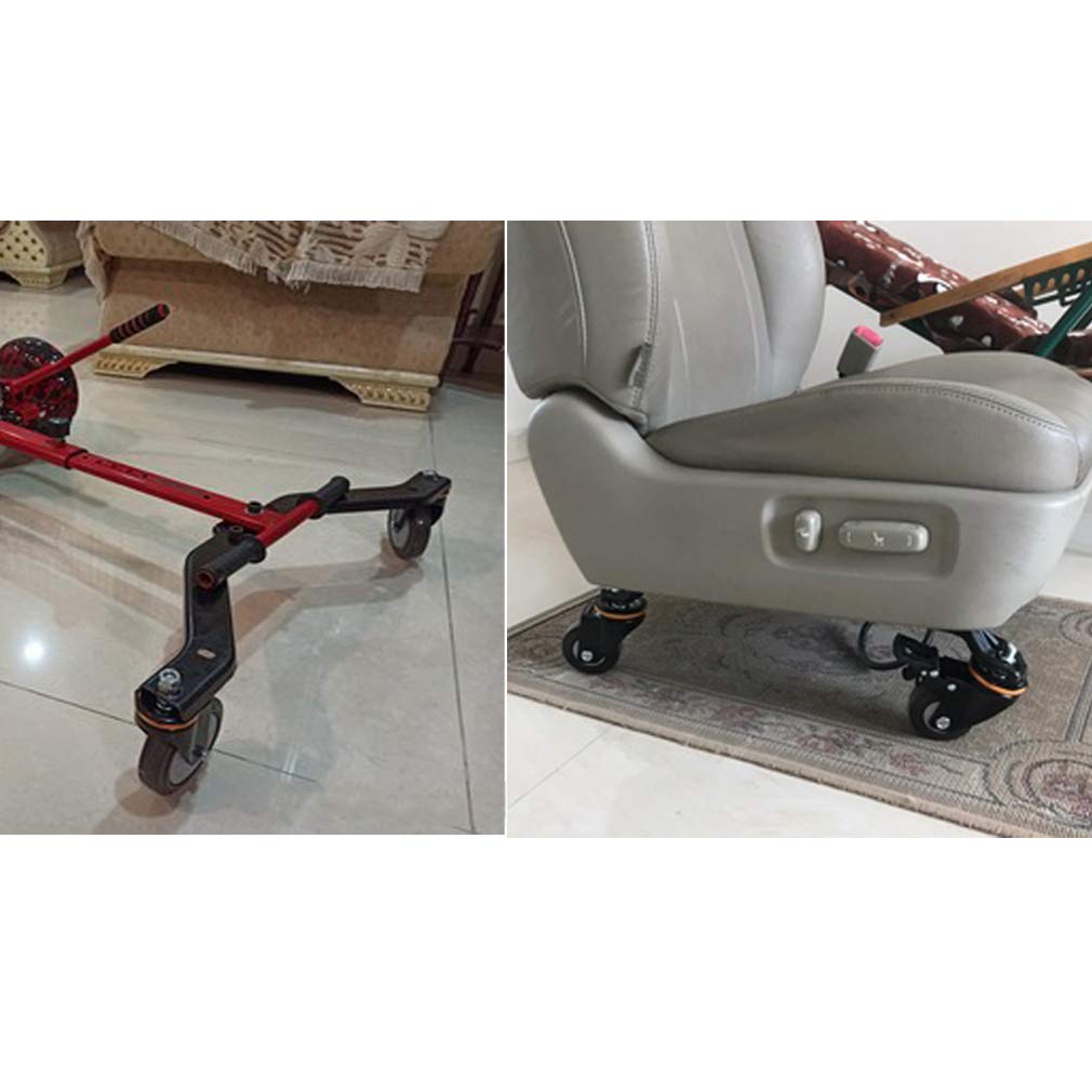 Rotella,Rotella Girevole,Rotella con Freni,Rotella in Gomma Antiscivolo con Asta filettata M12, Rotelle piroettanti con Freno,Rotella per mobili per carichi Pesanti del Carrello,con rotelle