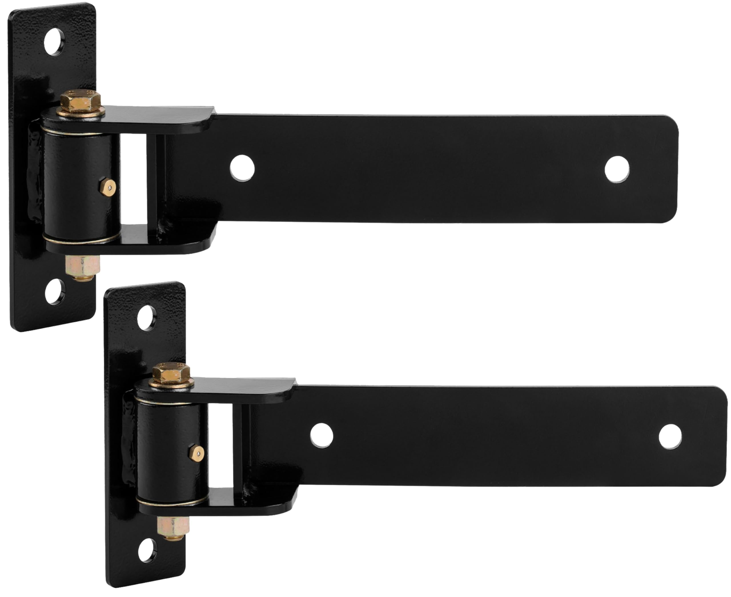 Heavy Duty Gate Hinges 900 Lbs Capacity - 13" Bolt-On or Weld-On Hinges with Built-in Ball Bearings, 180° One-Way Open for Wooden/Metal Gates, Fence, Barn,Garden Gates, Sheds (Patent Pending)