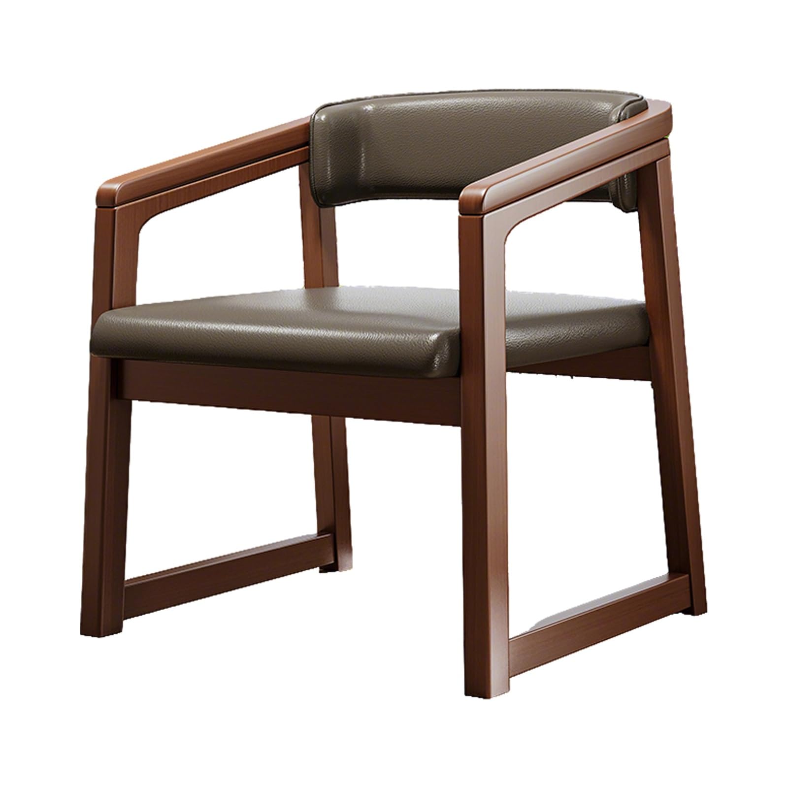 Chaises de salle à manger bois massif modernes avec dossier confortable gris