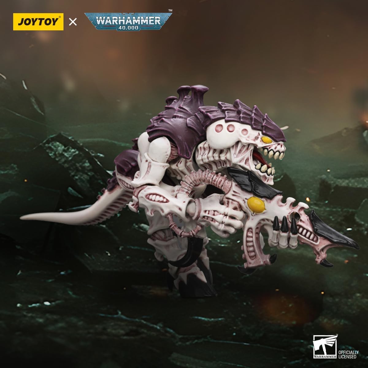 JOYTOY OYTOY Warhammer 40,000 1/18 Action Figure Tyranids Hive Fleet Leviathan Tyranid Warrior with Boneswords and Termagant with Fleshborer 2PCS Collection Model Birthday Gifts