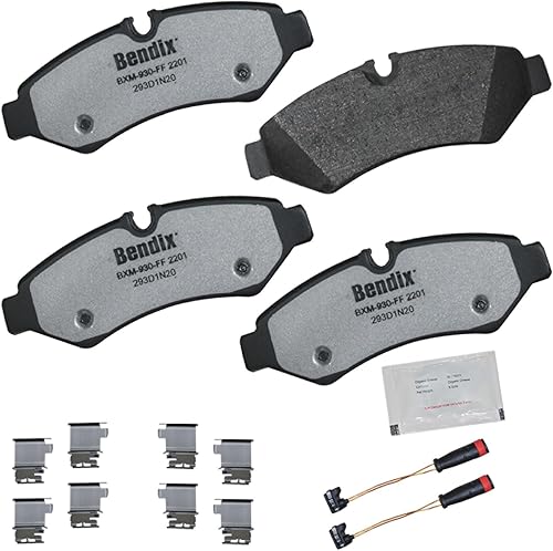 Miniatura 57 de Bendix Fleet Metlok MKD1770FM Pastillas de freno delanteras semimetálicas para Ford Expedition 2017-2010, F-150 2017-2010, Lobo 2020-2009, Lincoln