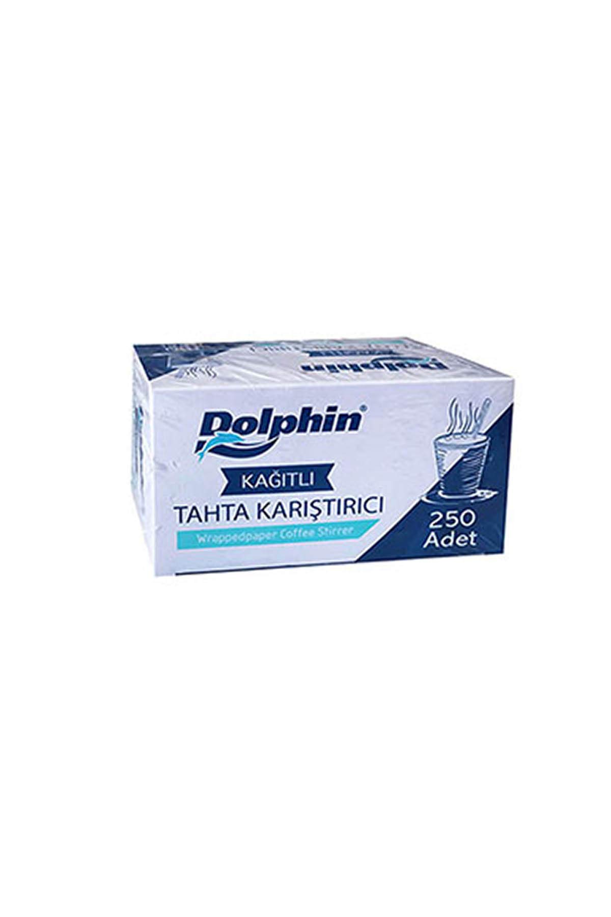 Kullan At Market Dolphin Kağıtlı Tahta Karıştırıcı 10cm 250li