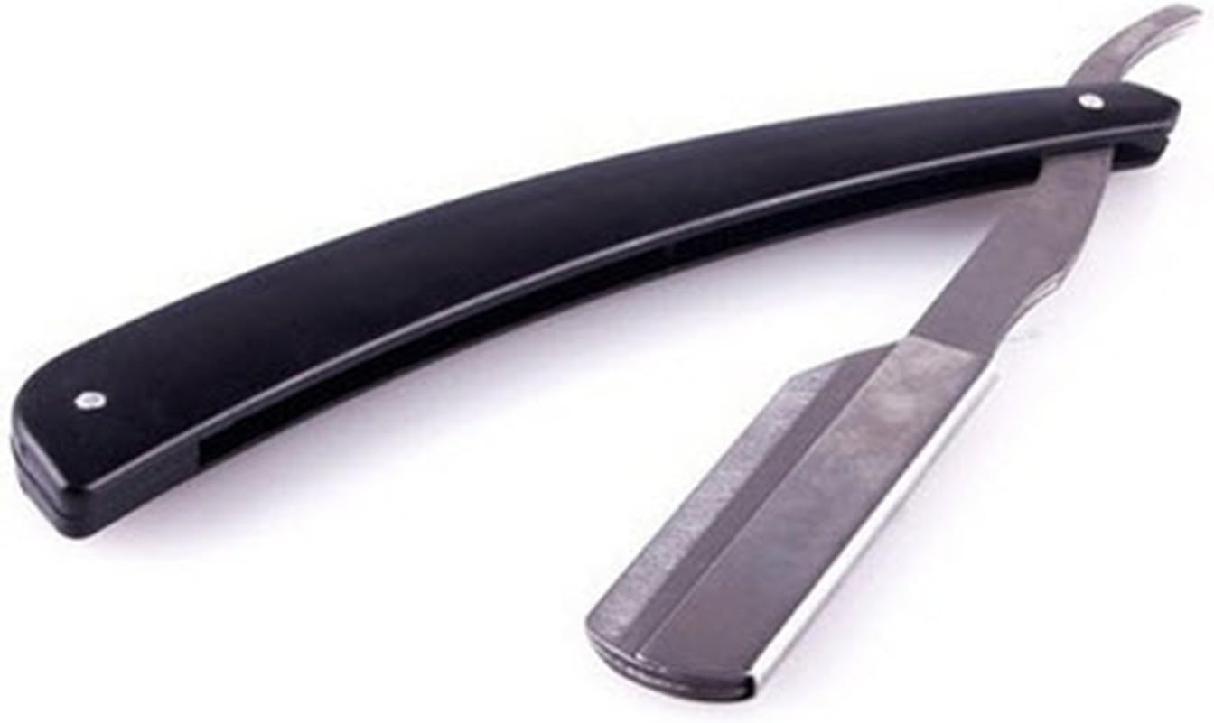 PK® Straight edge razor shaving single safety hair scales removal replaceable STRAIGHT Vintage BARBER Mens Shaving Throat Style