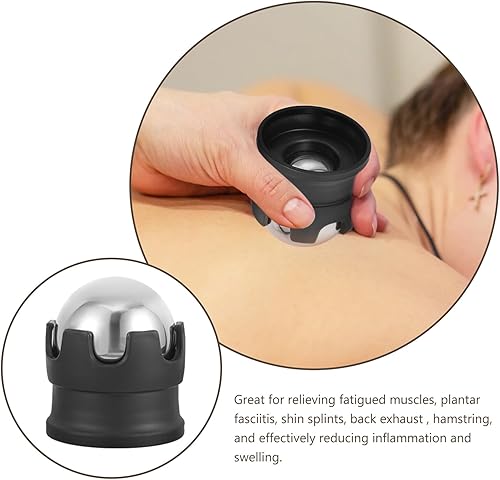 Miniatura 9 de Bola de masaje de acero inoxidable para relajación muscular y masajeador de mano desmontable para cuello, hombros, espalda, brazos, piernas y pies,