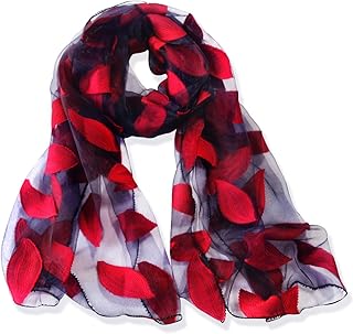 Donna Moda Organza Morbida sciarpa Scialle Collo Avvolto Foulard, Anti-UV Sciarpa di Seta di Lusso di Colore Solido Impacca Scialle