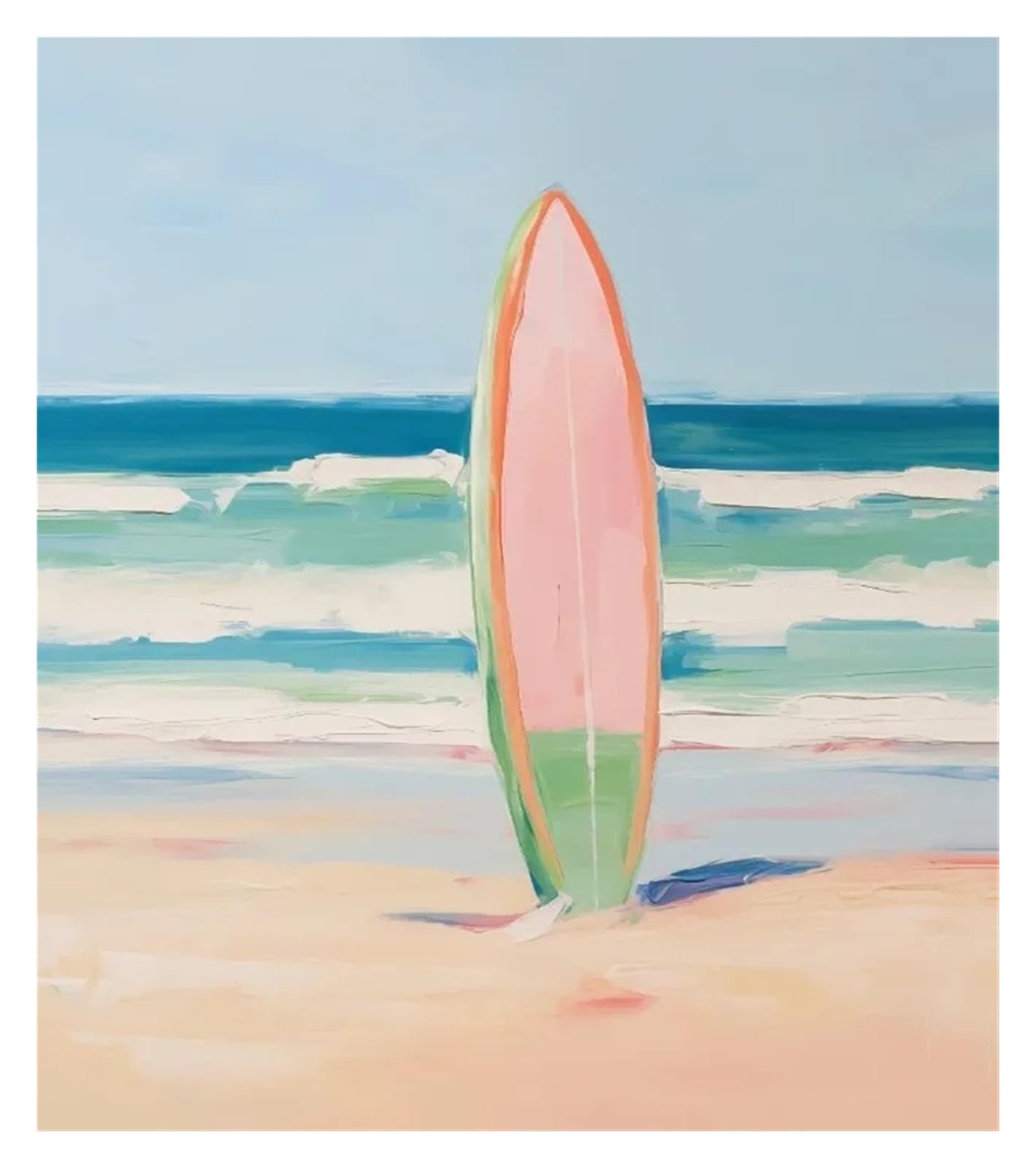 XENITE Wall Art Canvas Prints Colorful Surfboards Trendy Posters And Prints Canvas Printing Modern Coastal Wall Art Picture For Beach House Home Decor(M,30x40cm)
