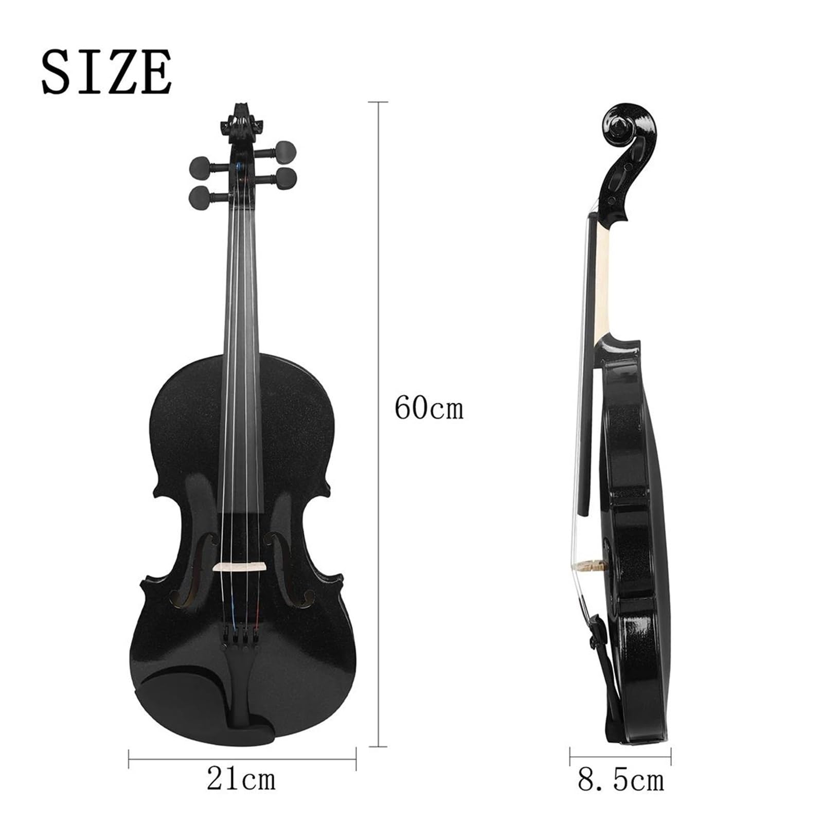 Violini Violino 4/4 Violino acustico in legno massello Viola Set Scuro/Viola/Rosa Violino acustico 4/4(Purple)