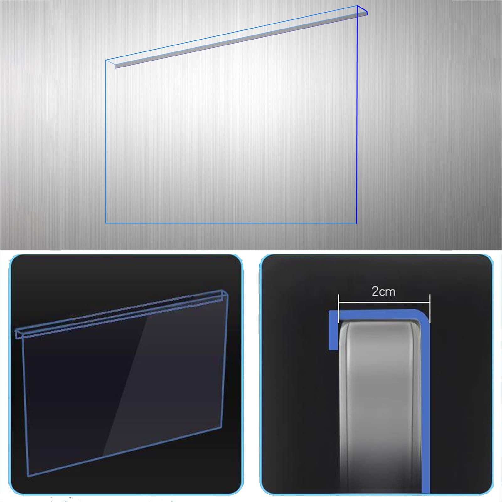 Computer Universale Filtro Anti Luce Blu,Pellicola Filtrante Anti-UV per la Protezione degli Occhi per Monitor& Desktop PC,staccabile,riutilizzabile,Installazione sospesa,Filtro anti luce blu