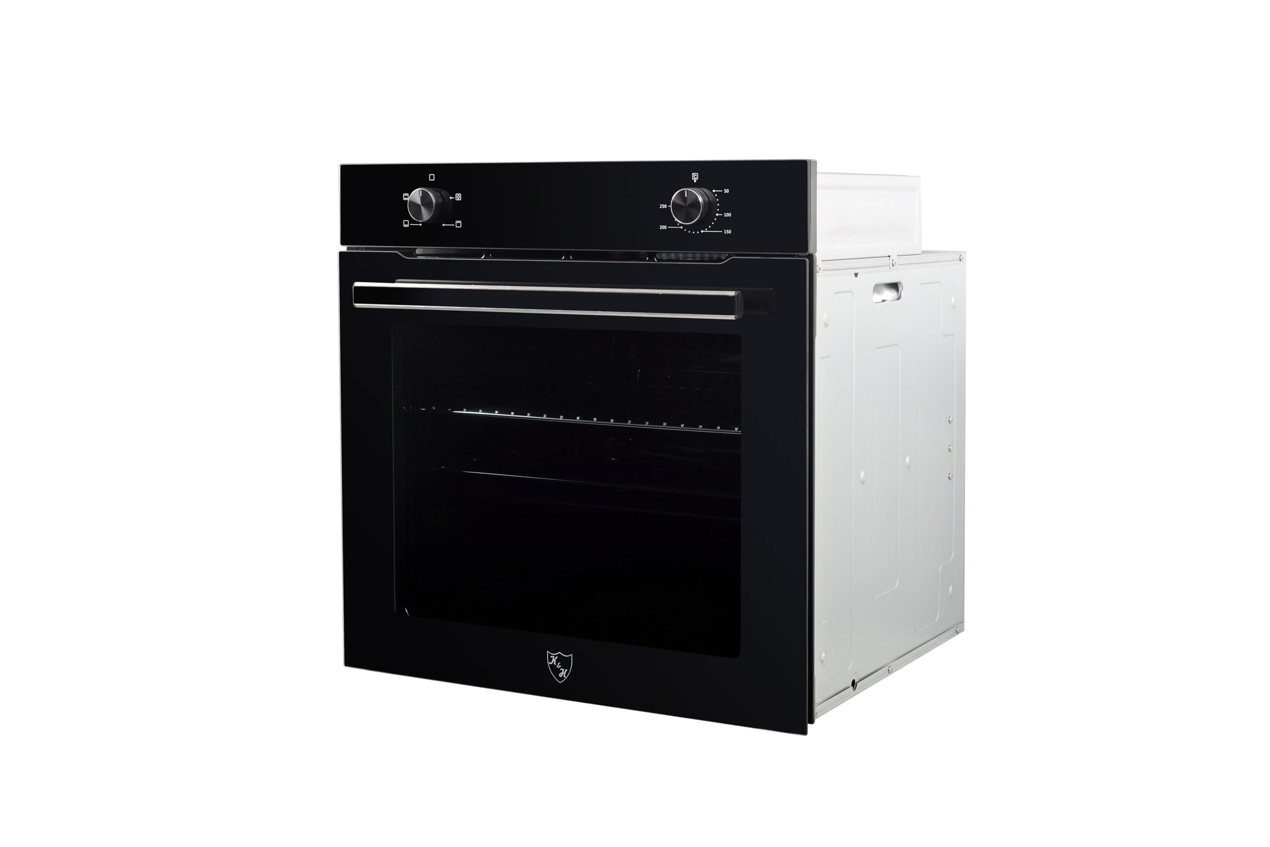K&H Einbau-Backofen 60 cm Autark 75 l Energieeffizienzklasse A Full-Black-Design