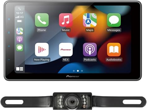 Pioneer DMH-WT3800NEX 9" Android Auto, CarPlay, Bluetooth Floating Type Multimedia Receiver Bundled with + 1 License Plate Style Backup Camera