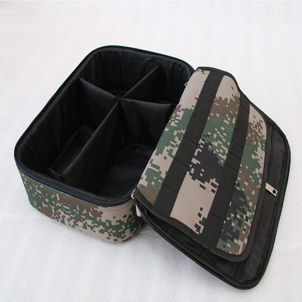IOCCIOBB First Aid Kit Bag with Labelled Compartments, Portable Handle Empty Emergency First Aid Bag for Hiking, Backpacking, Camping, Travel, Car and Cycling(Camouflage)