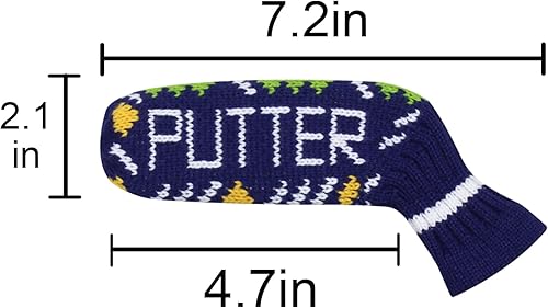 Miniatura 5 de Scott Edward Cuchilla de punto para cubierta de putter, paquete de 1 pieza, se adapta a putters de golf lindos y suaves (patrón de jazmín de