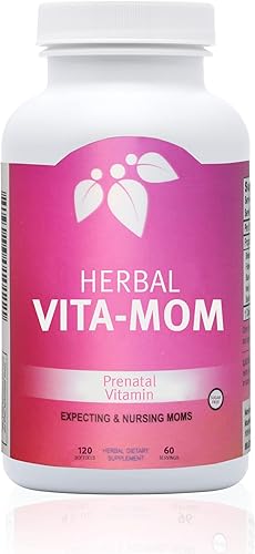 Mountain Meadow Herbs Herbal Vita-MOM - Vitaminas prenatales en cápsulas de gel suave (120 ct.)