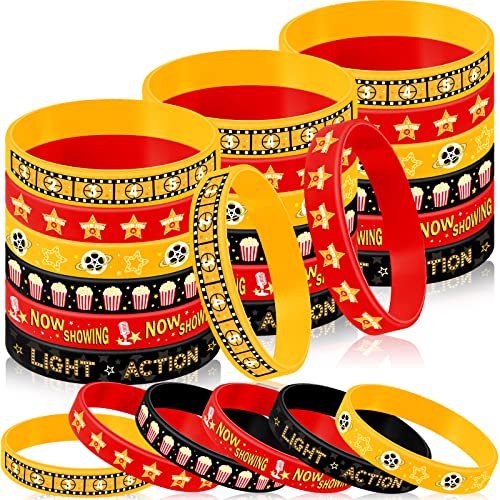 Deekin 36 Pcs Movie Night Rubber Bracelets Movie Night Decoration...