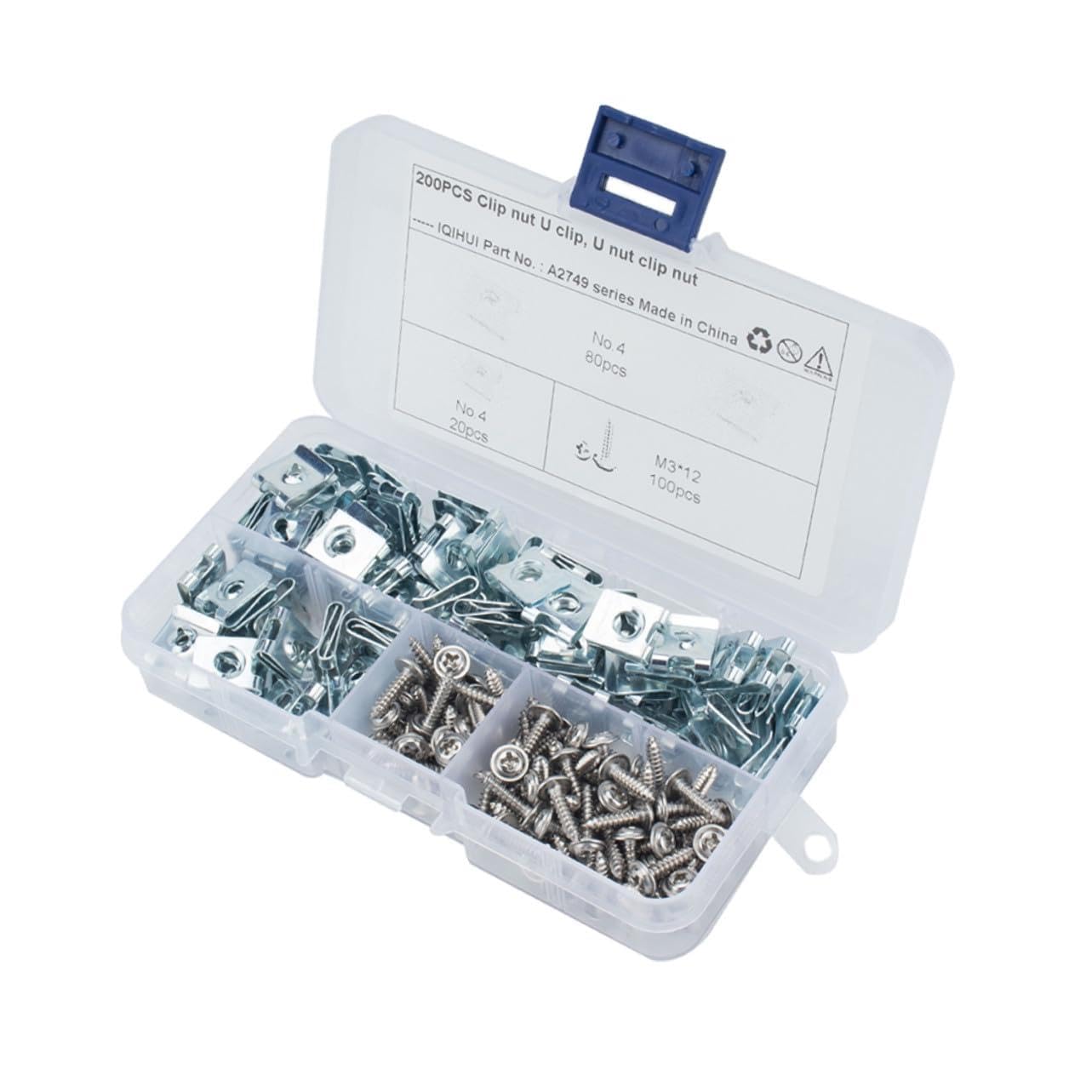 Kit Vis Auto-Taraudeuse et Spire U Clip en Acier Haute Densité - 5