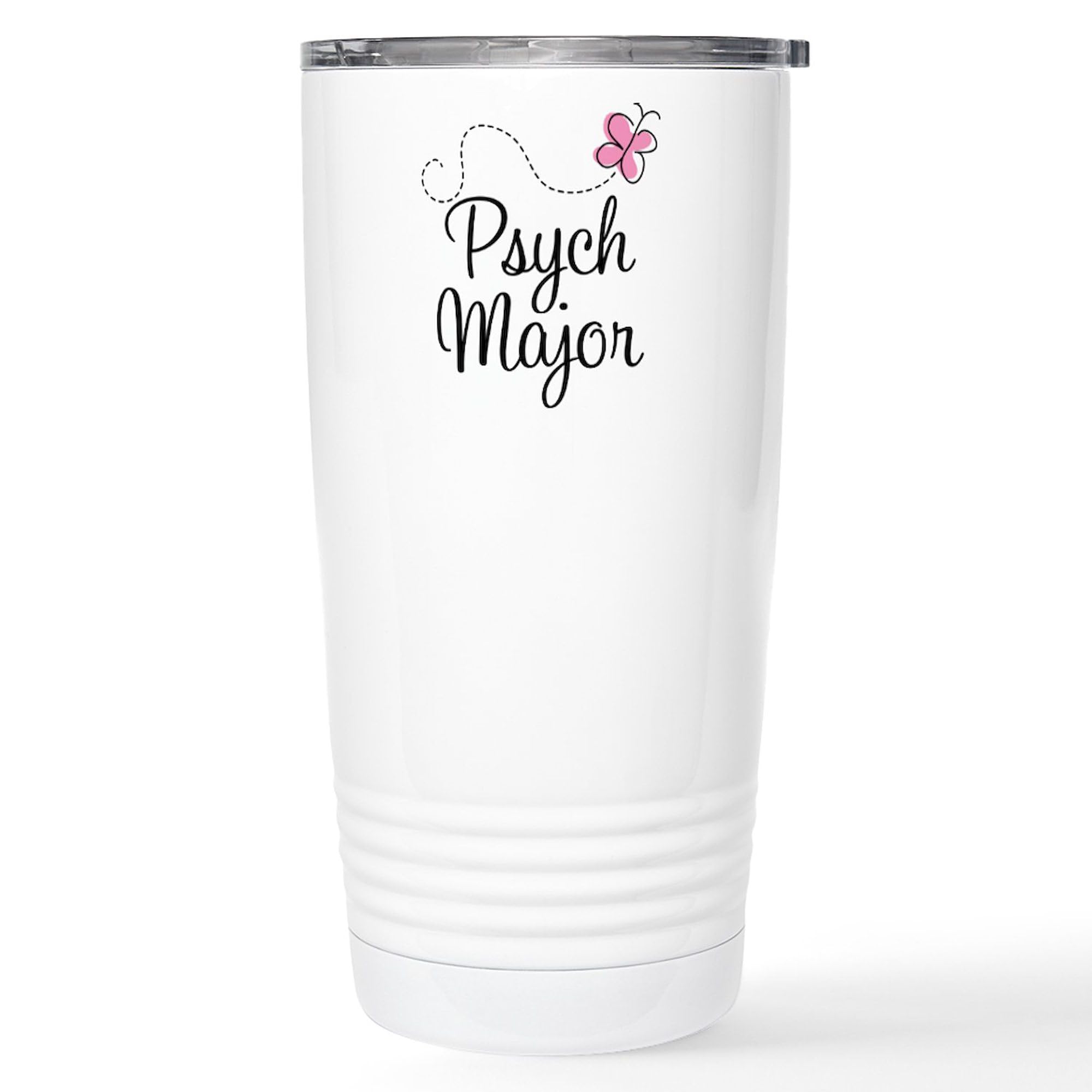 CafePress Cute Psych Major Stainless Steel Travel Mug 20 oz. Insulated Stainless Steel Coffee Tumbler