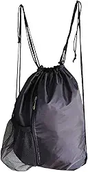 Mochila de acampamento com cordão, mochila de um dia, resistente ao desgaste, casual, prática, mochila para trabalho, viagem, ar livre, rua, trekking