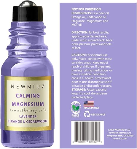 Miniatura 8 de Mezcla de aceite esencial roll-on para dolor de cabeza, menta y lavanda con lavanda calmante de cedro naranja y alivio del dolor de cabeza, menta,